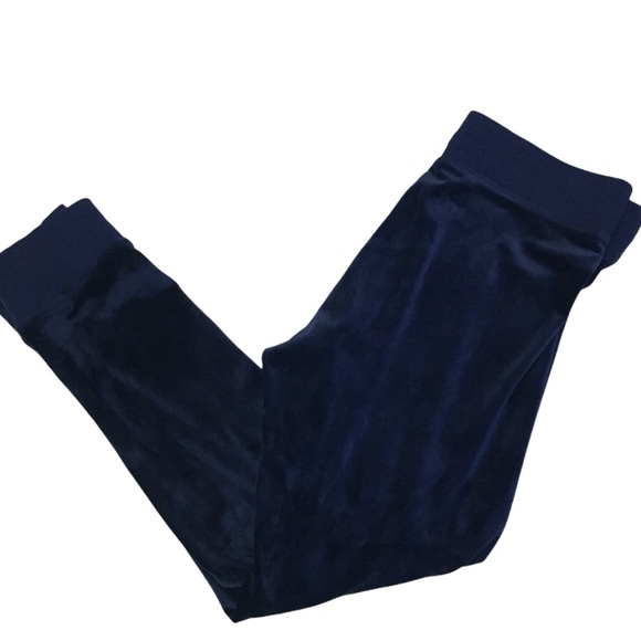 🆕CHAMPION “Elite” Navy Blue Velour Joggers, Size Medium - Picture 7 of 11